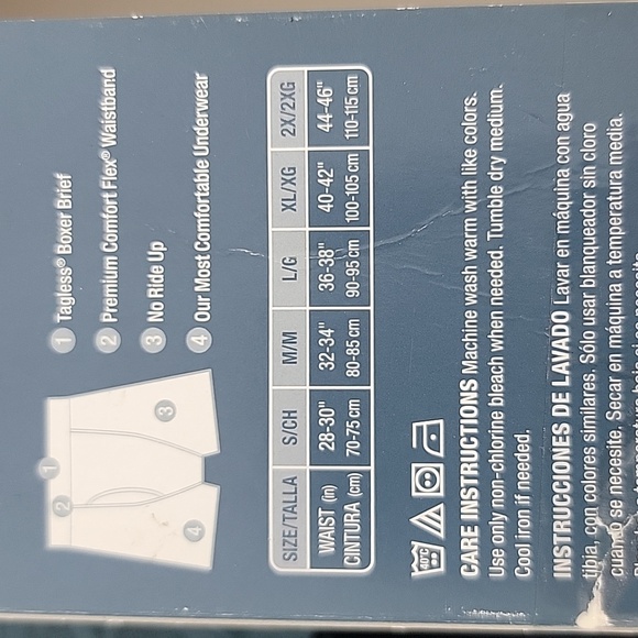 New Hanes 3 pairs Cotton/Polyester Tagless No Rise Up Boxer Briefs S/P - Picture 7 of 7